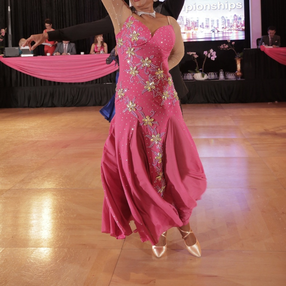 Long ballroom dance competition dress